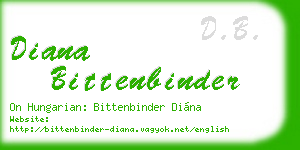 diana bittenbinder business card